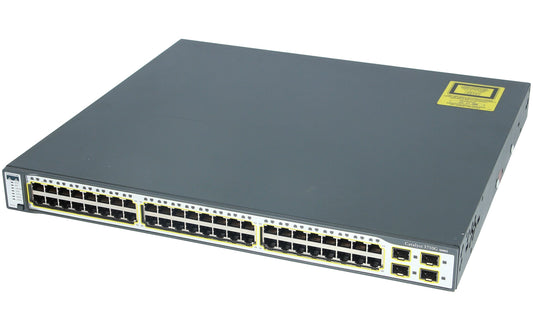 Cisco Catalyst 3750G-48TS-S Switch | 48 Gigabit Ports + 4 SFP | Layer 3 | Stackable | Managed