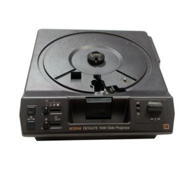Kodak Ektalite 1500 Slide Projector – 150W Lamp, Automatic Slide Changer, 80-Slide Capacity