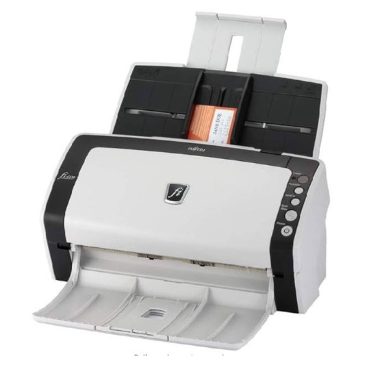Fujitsu FI-6130Z Business Card & Flatbed Scanner | 600 x 600 DPI, CCD Sensor, USB 2.0 Connectivity, 50-Page ADF