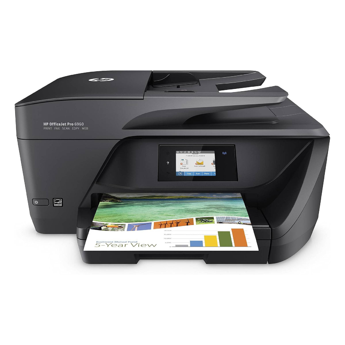 HP OfficeJet Pro 6960 Multifunction Inkjet Printer | Print, Copy, Scan, Fax, Wireless